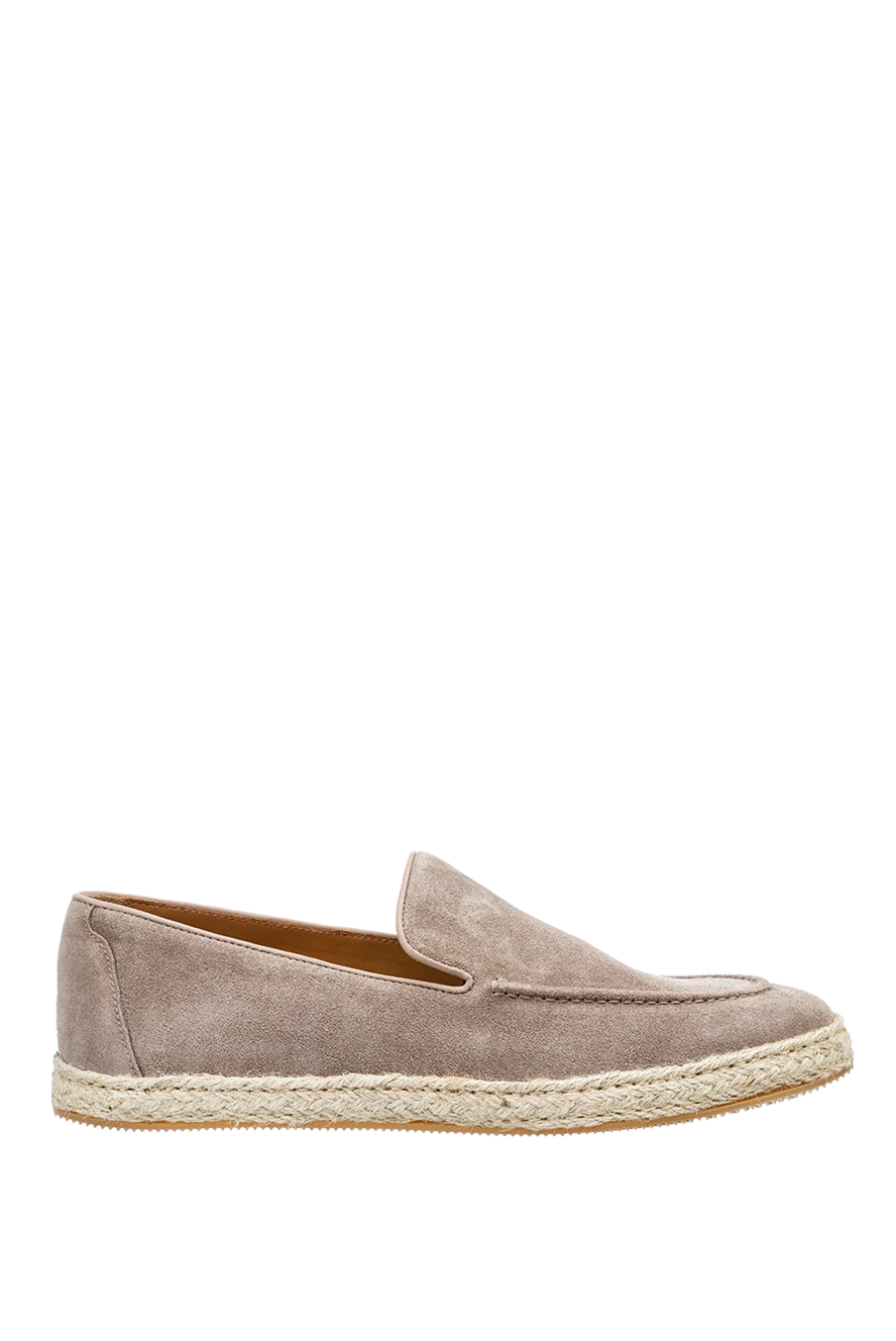 Doucal`s man beige suede slip-ons for men buy with prices and photos 157598