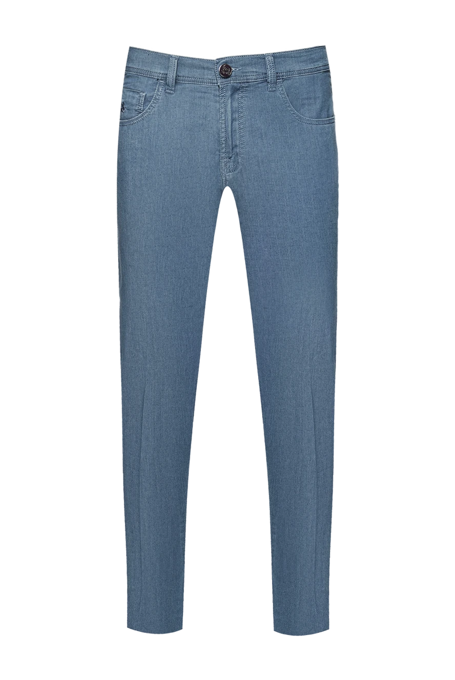 Scissor Scriptor blue cotton and polyurethane jeans. men's 157674 - photo 1