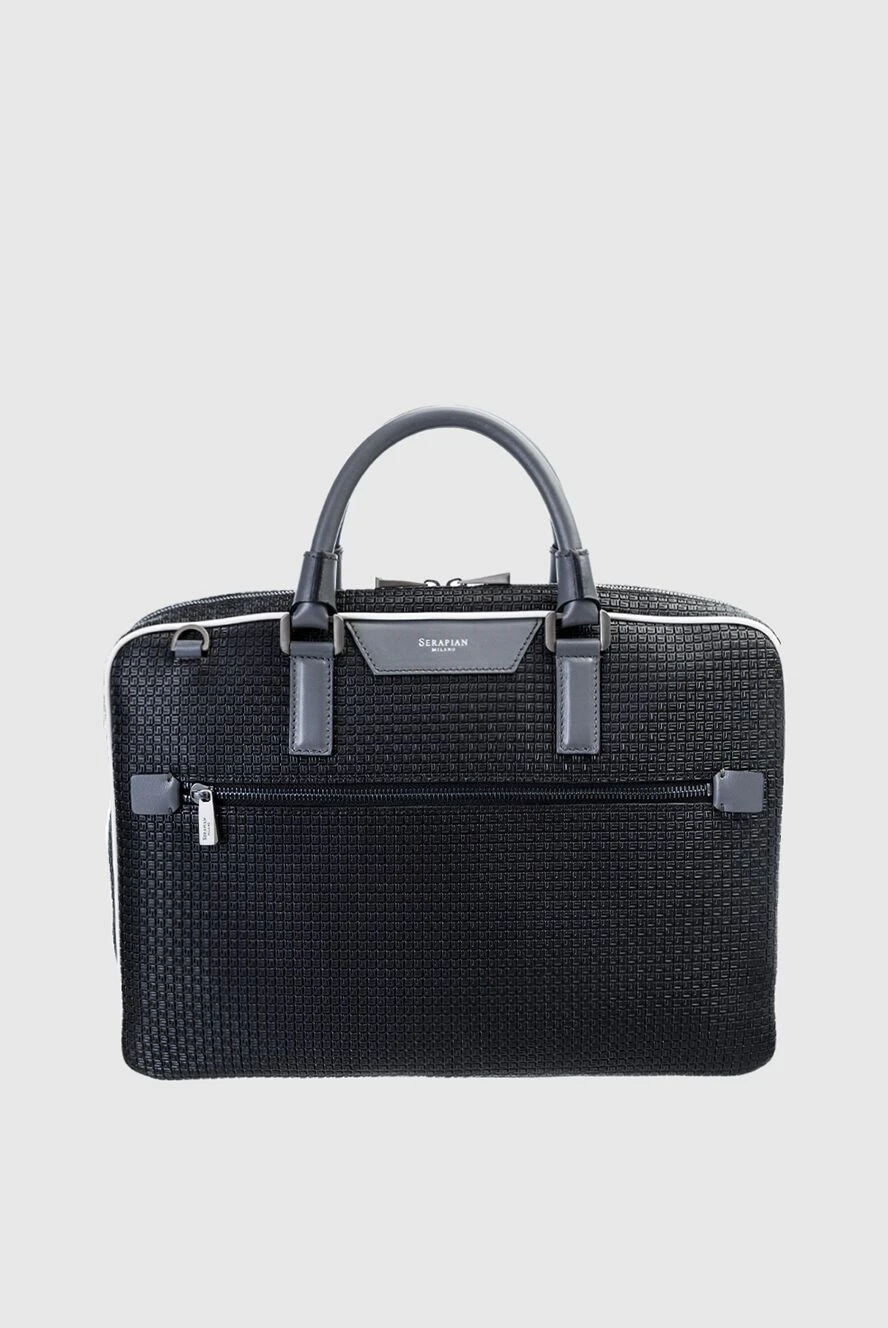 Serapian man black leather briefcase for men buy with prices and photos 157759