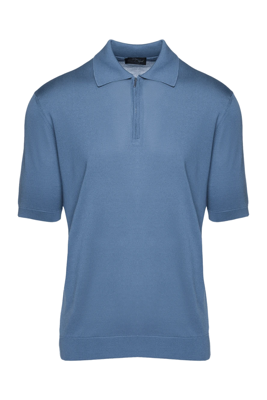 Cesare di Napoli man men's blue silk polo buy with prices and photos 158064 - photo 1