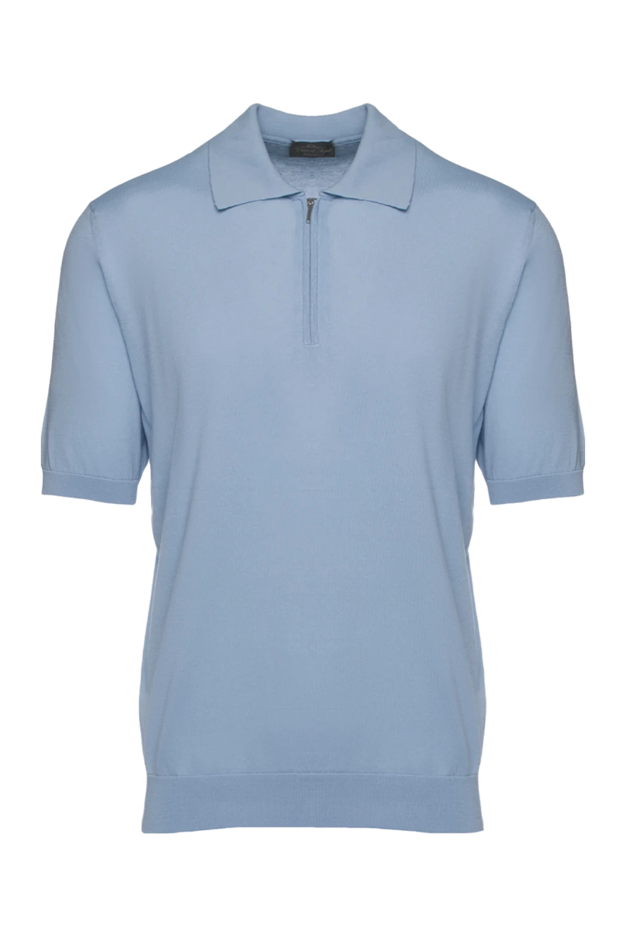 Cesare di Napoli man blue cotton polo for men buy with prices and photos 158088 - photo 1