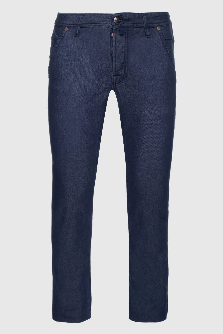 Jacob Cohen мужские джинсы из хлопка и полиэстера синие мужские купить с ценами и фото 158444 - фото 1