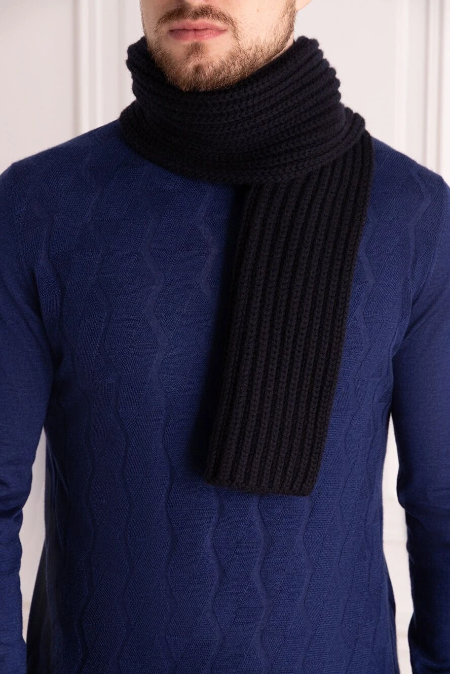 Loro Piana мужские шарф из кашемира синий мужской купить с ценами и фото 158634