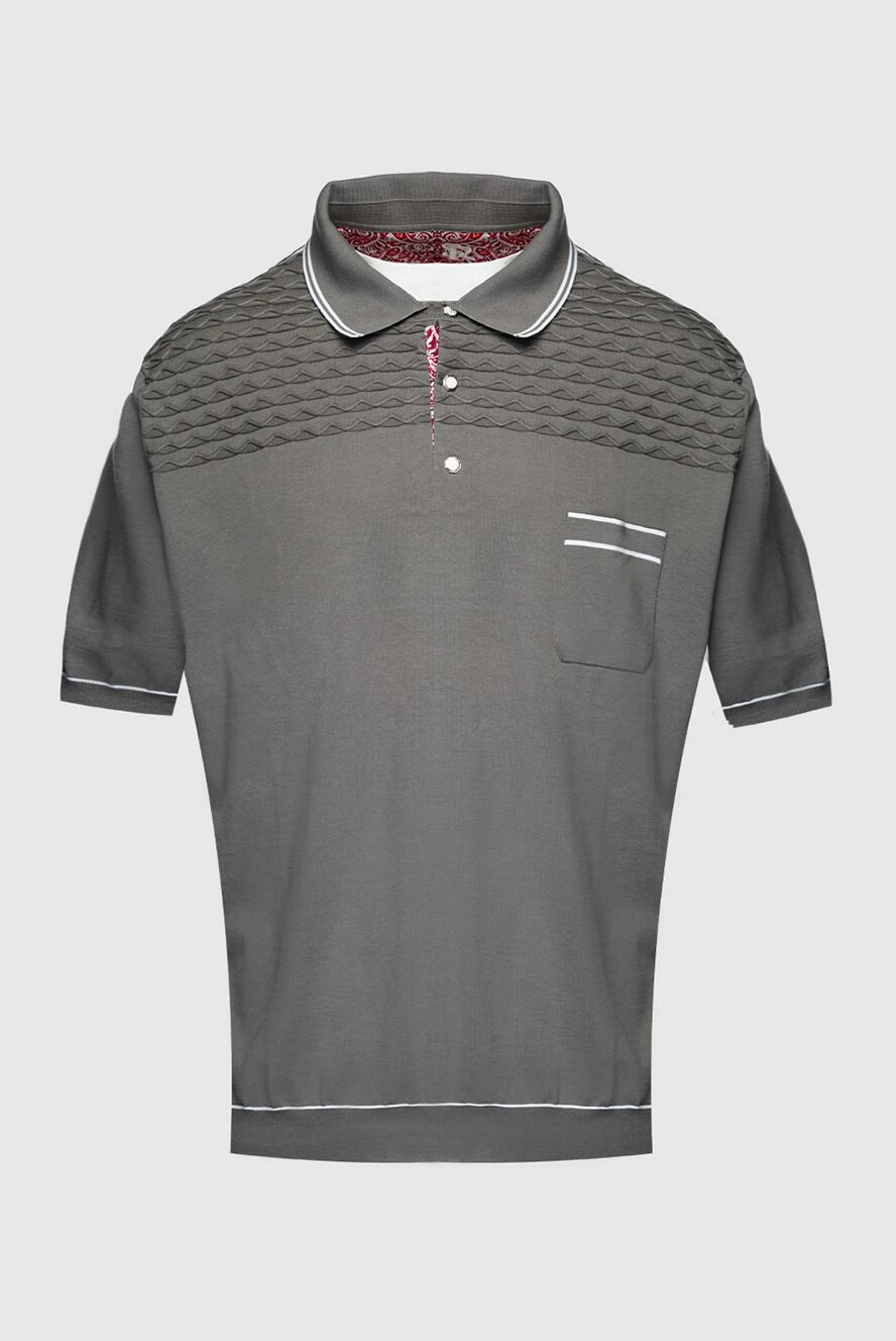 Stefano Ricci поло з бавовни коричневе чоловіче 158810 - фото 1