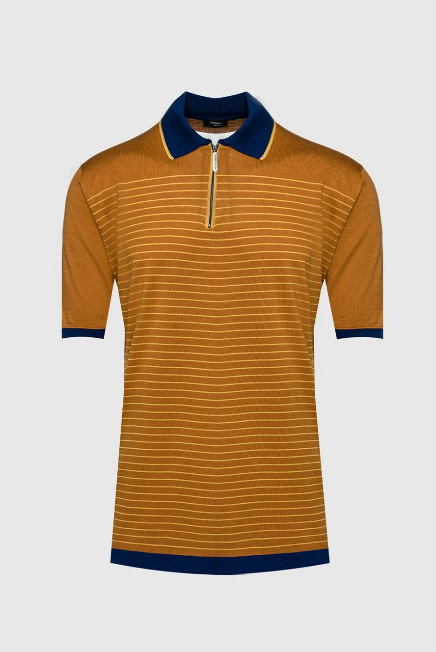 Stefano Ricci orange cotton and silk polo for men 158832 - photo 1
