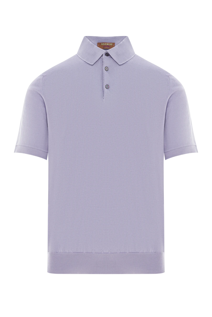 Dalmine поло с длинным рукавом из хлопка голубое мужское 159157 - фото 1