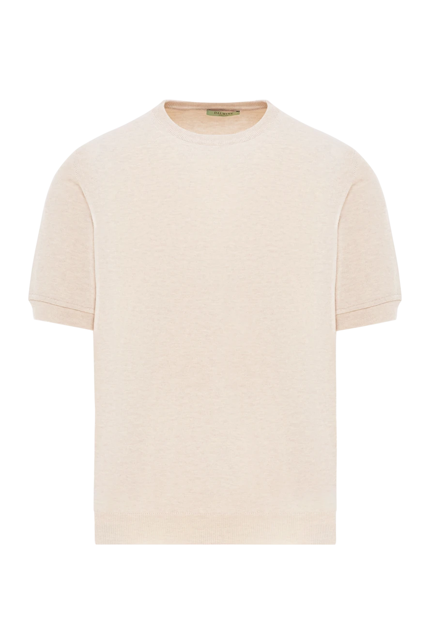 Dalmine beige cotton jumper with short sleeves for men 159171 - photo 1