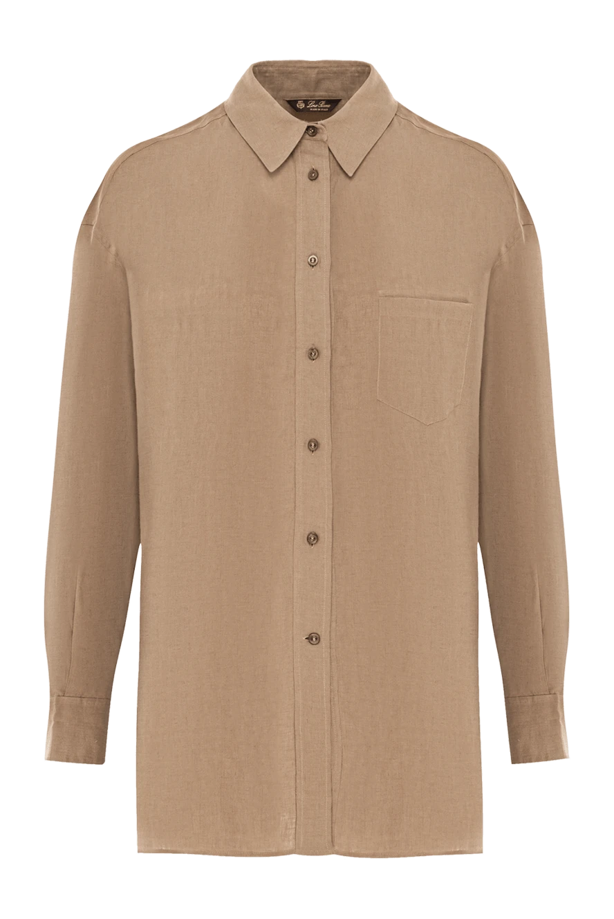 Loro Piana women's linen shirt-blouse green 159218 - photo 1