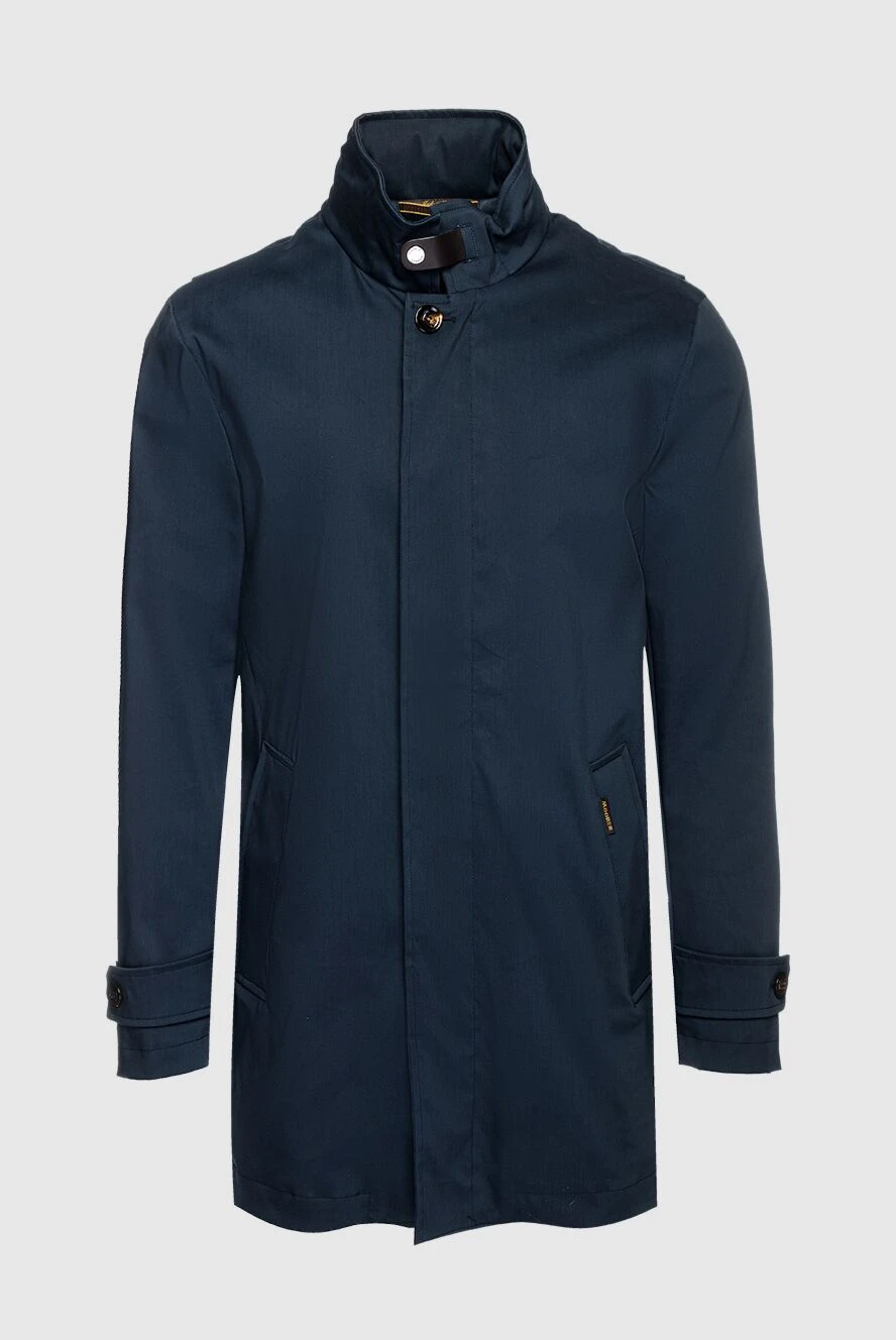 Moorer мужские куртка из хлопка, полиамида и эластана синяя мужская купить с ценами и фото 159414