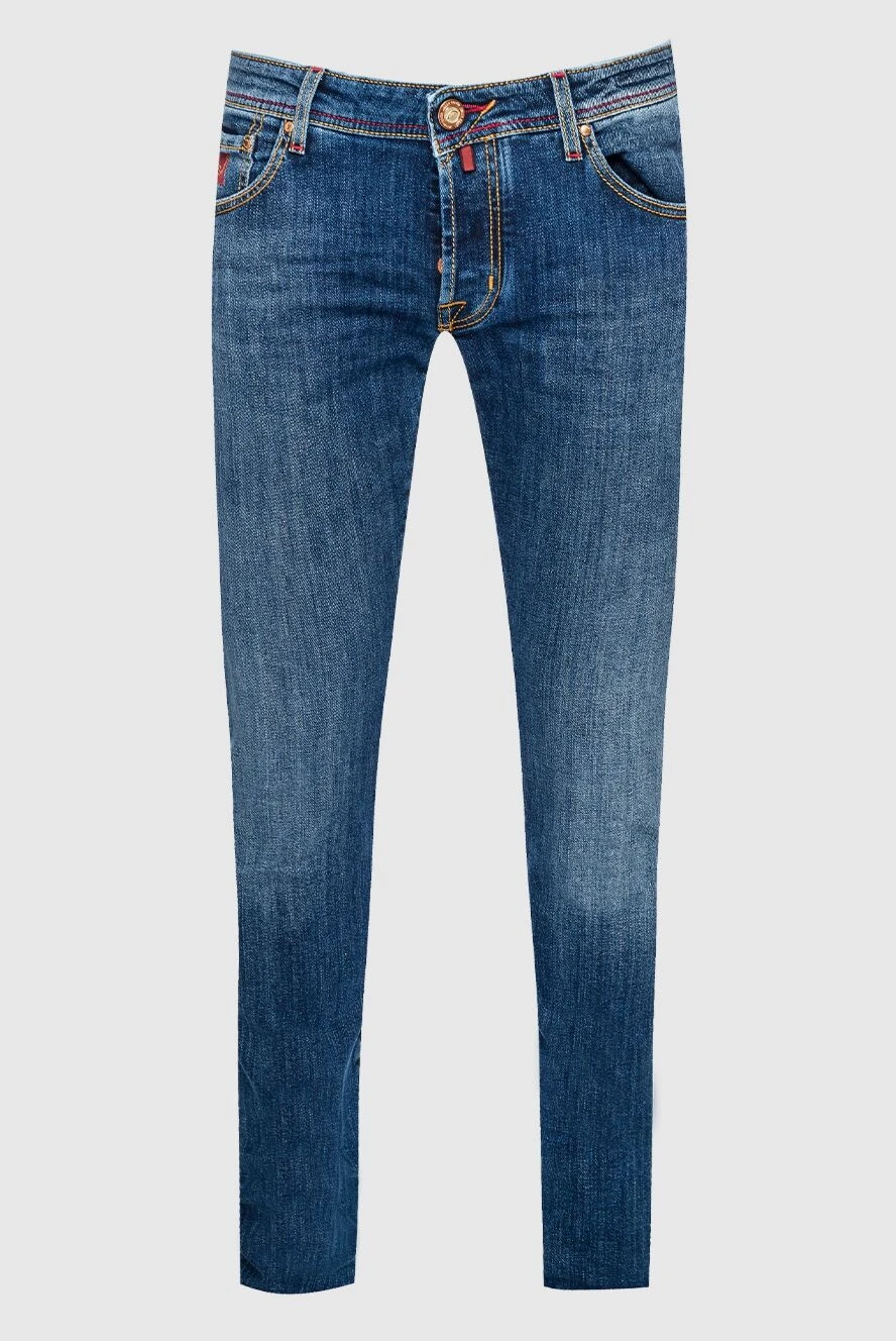 Jacob Cohen мужские джинсы из хлопка и полиэстера синие мужские купить с ценами и фото 159455 - фото 1
