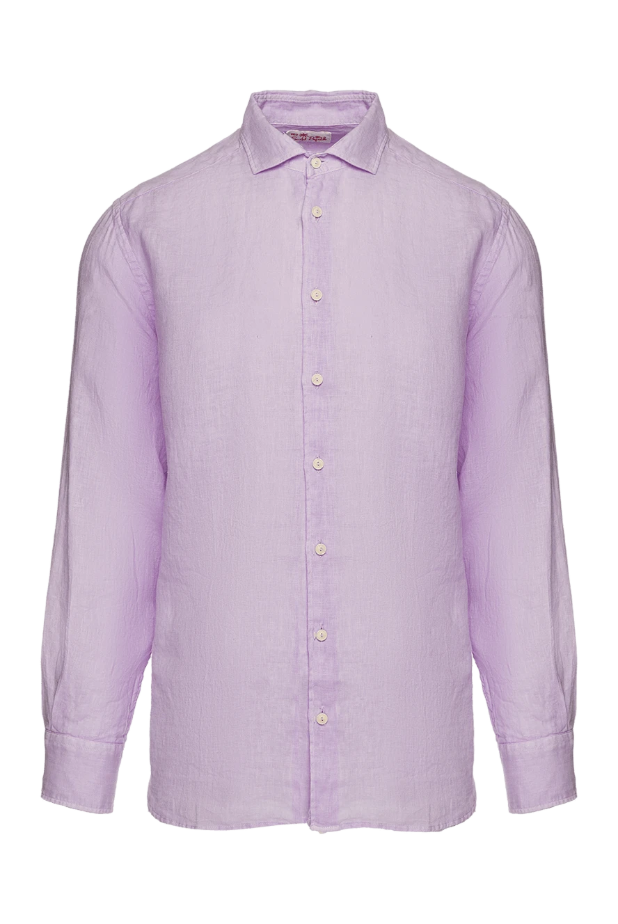 MC2 Saint Barth man shirt made of linen purple for men 159505 - photo 1