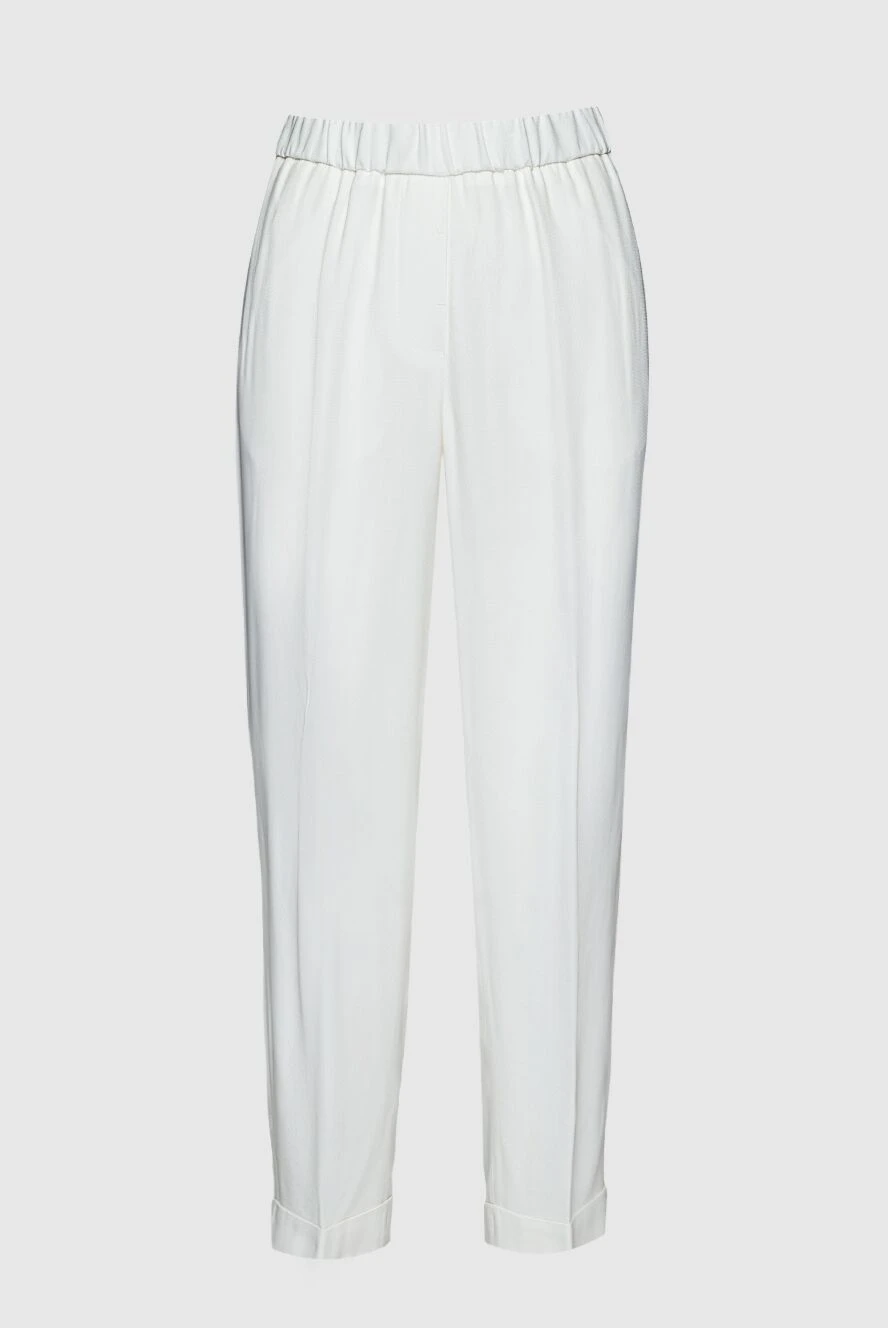 Peserico woman white acetate and viscose trousers for women buy with prices and photos 159674 - photo 1