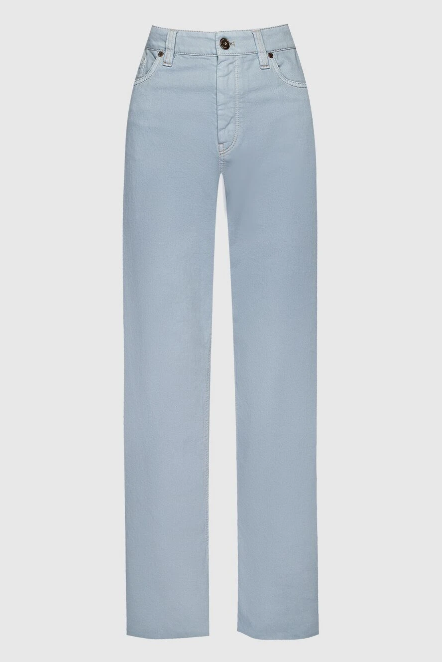 Brunello Cucinelli blue cotton jeans for women 159926 - photo 1