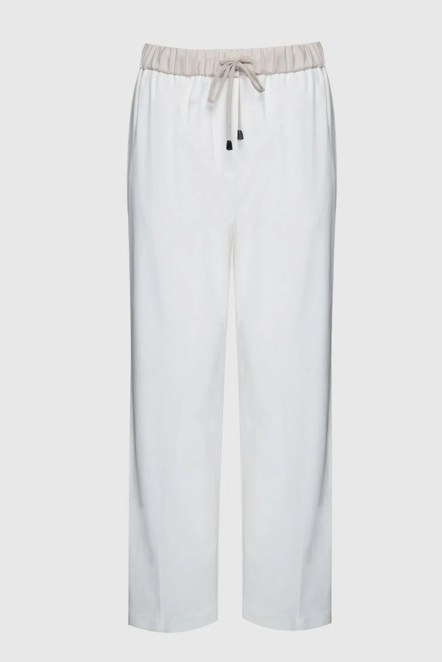 Peserico woman white viscose trousers for women buy with prices and photos 160028 - photo 1