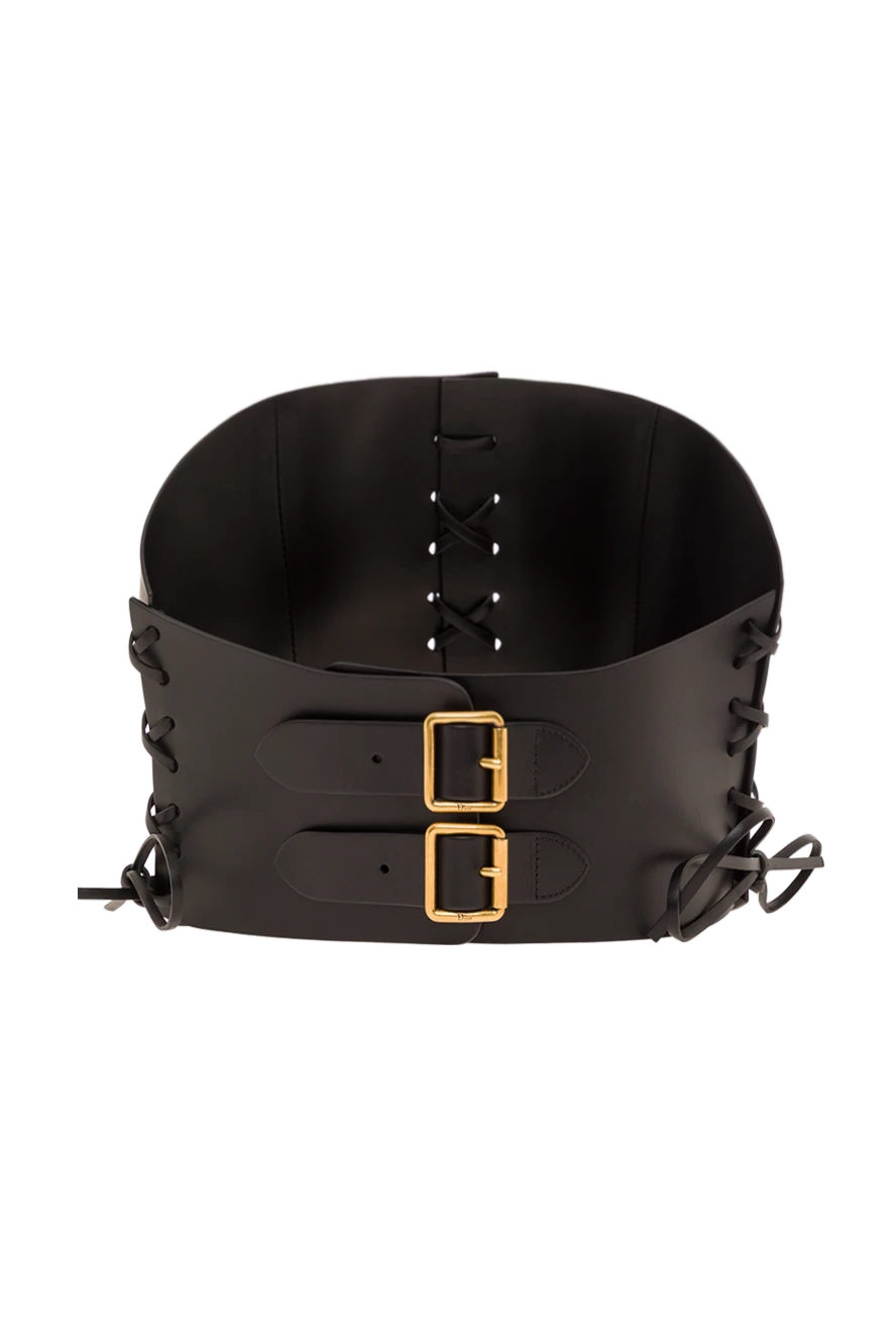 Dior корсет из кожи черный женский 160292 - фото 1