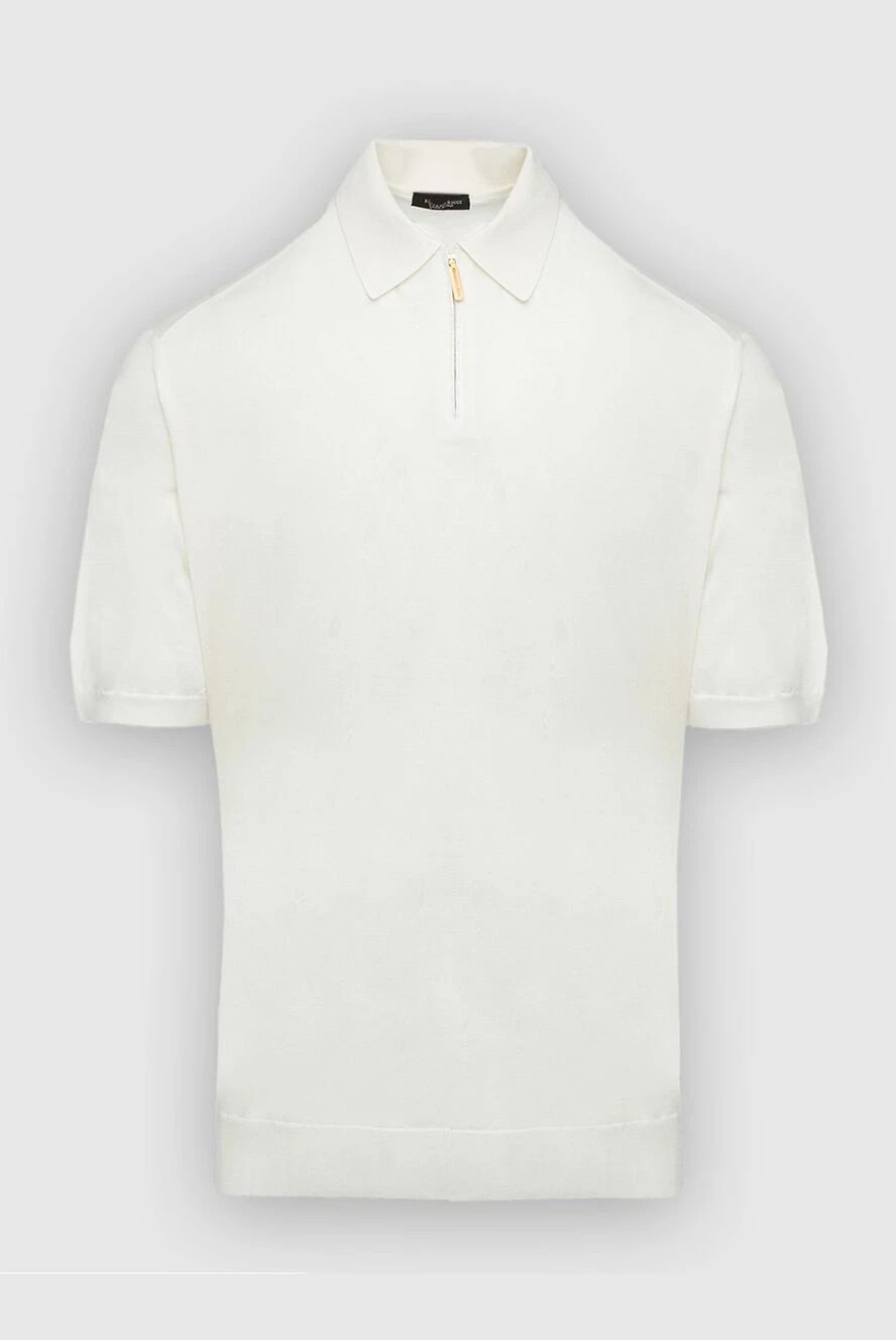 Stefano Ricci поло из шелка белое мужское 160632 - фото 1
