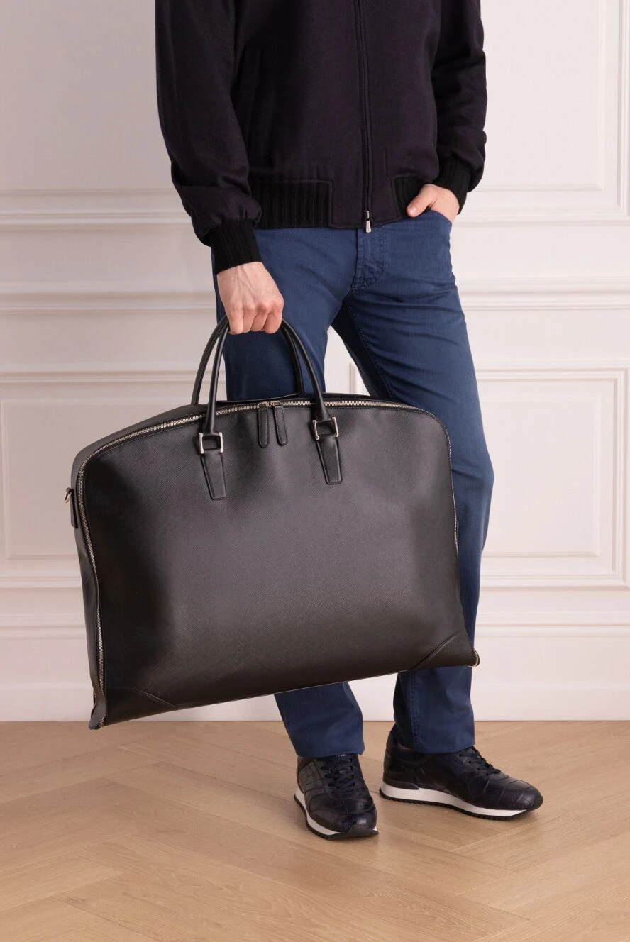 Cesare di Napoli man black leather bag for men buy with prices and photos 160730 - photo 2
