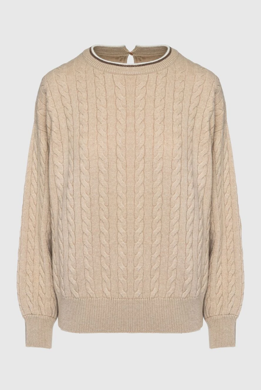 Beige cashmere jumper for women