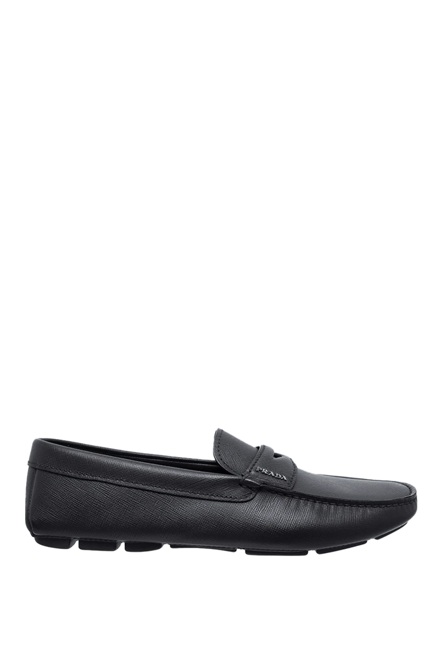 Prada man men's black leather moccasins buy with prices and photos 160847