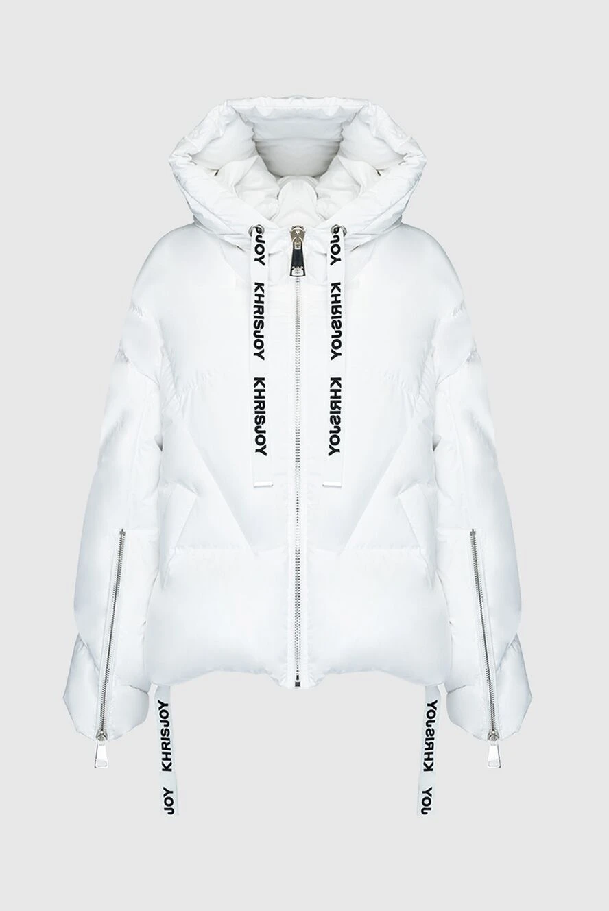 White polyester down jacket for women