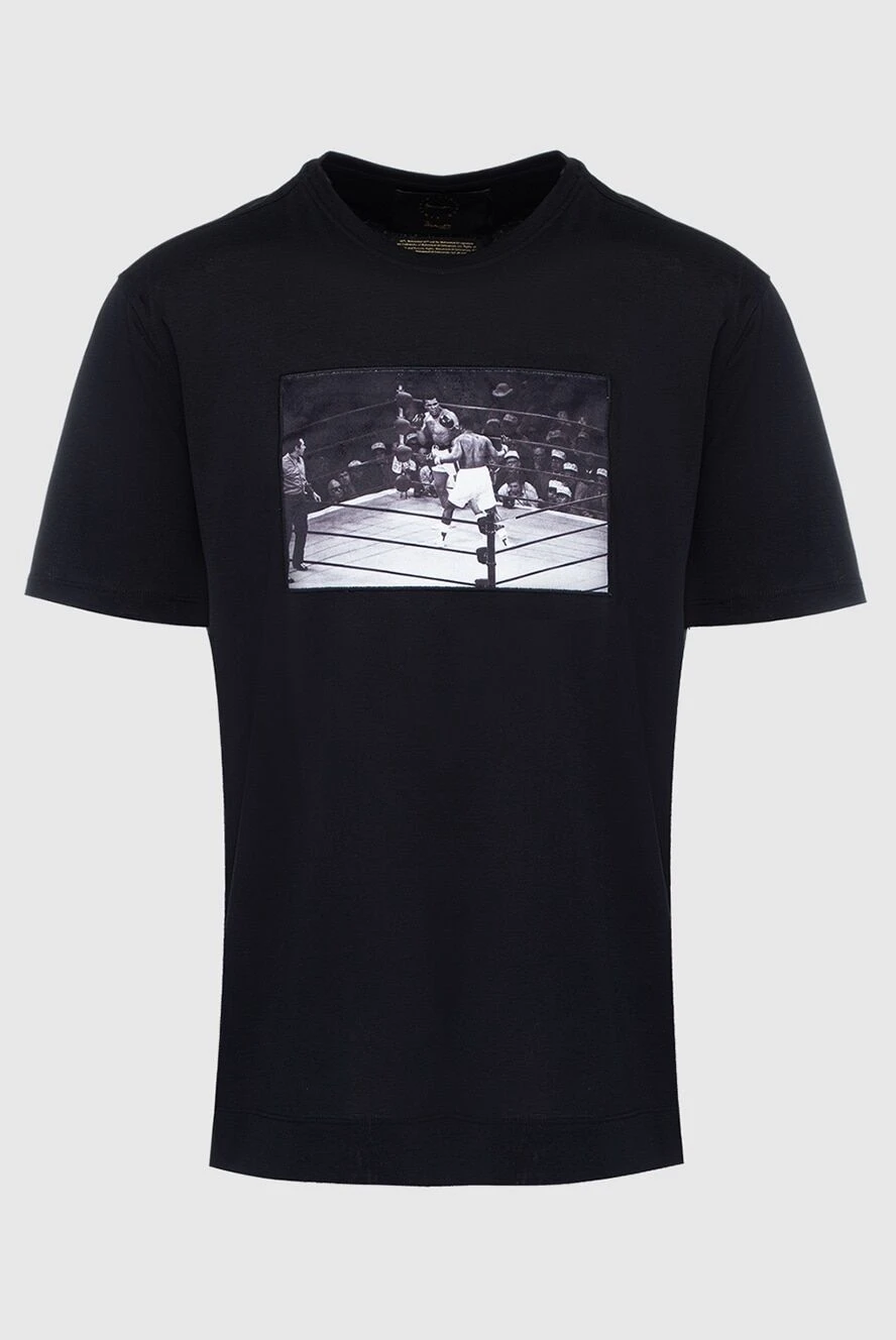 Limitato футболка чорна з фотопринтом боксера в рингу на грудях 161215 - фото 1