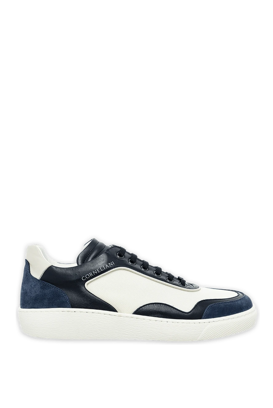 Corneliani man leather and polyester sneakers blue for men buy with prices and photos 161233