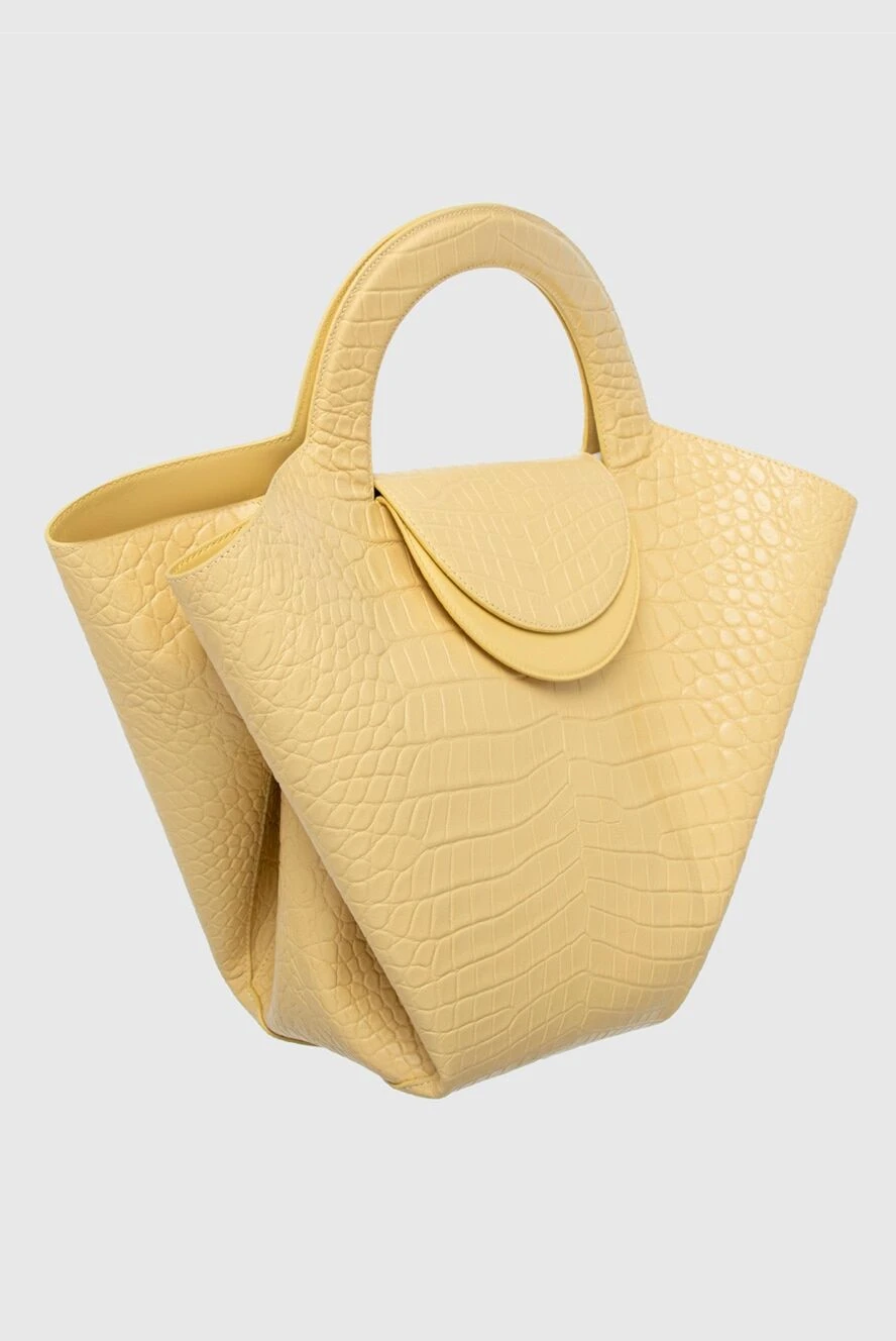 Bottega Veneta женские сумка из кожи желтая женская купить с ценами и фото 161273 - фото 2