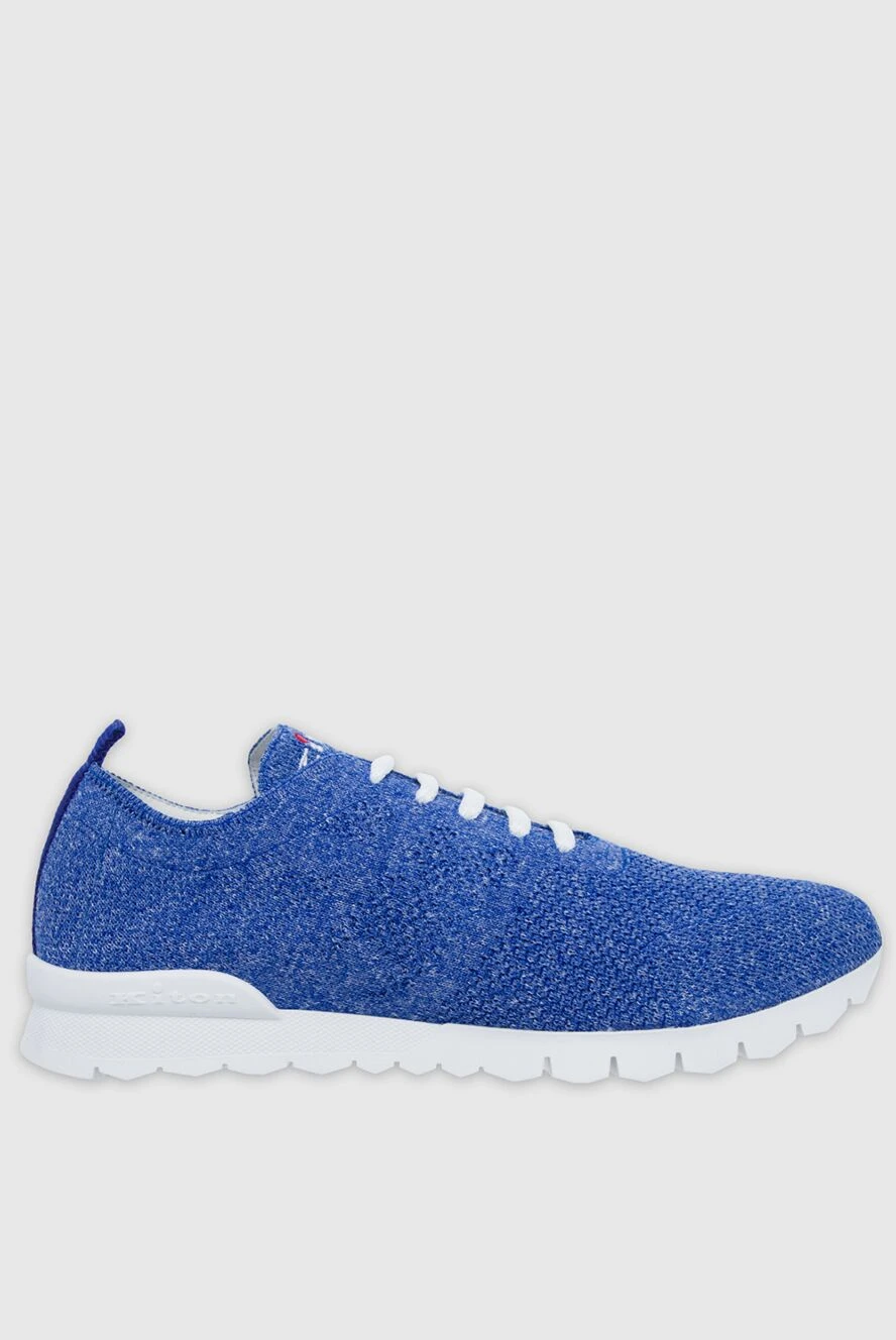 Kiton man blue textile sneakers for men 161533 - photo 1