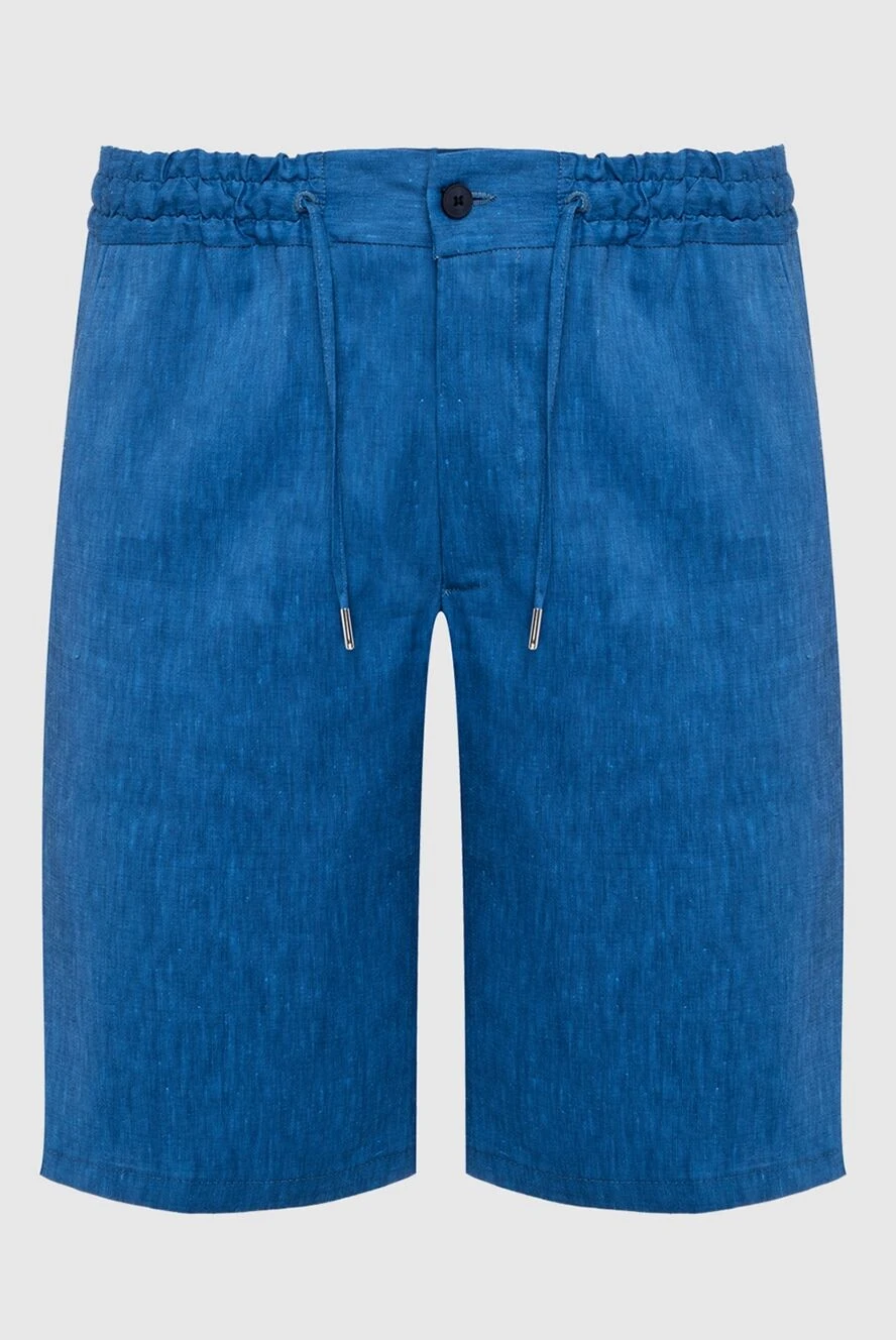 Cesare di Napoli мужские шорты из льна и шерсти синие мужские купить с ценами и фото 161676 - фото 1