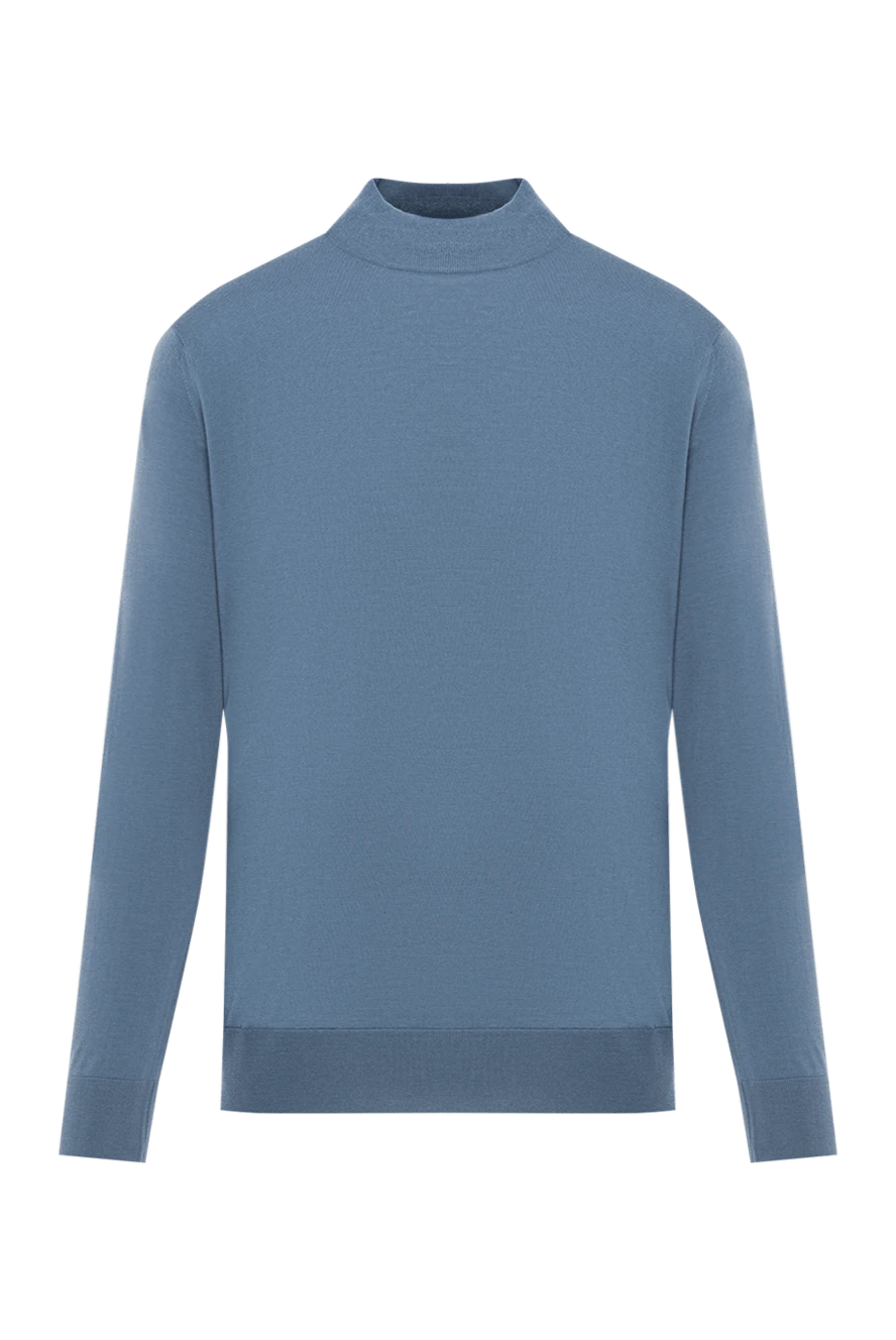 Loro Piana джемпер з високим коміром-стійкою вовняний графітово-синій чоловічий 162059 - фото 1