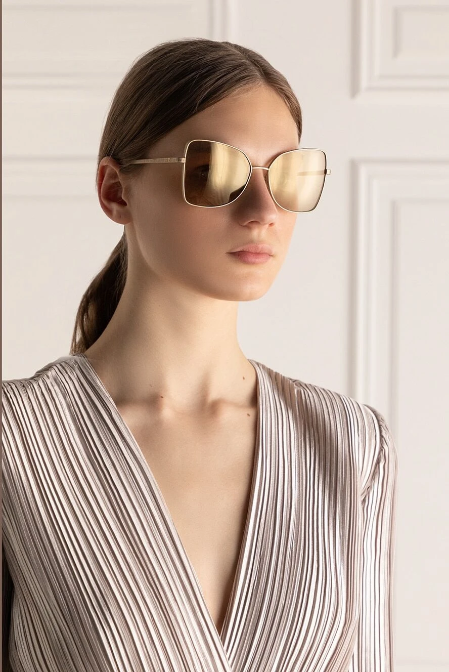 Chanel женские очки из пластика и металла бежевые женские купить с ценами и фото 162211