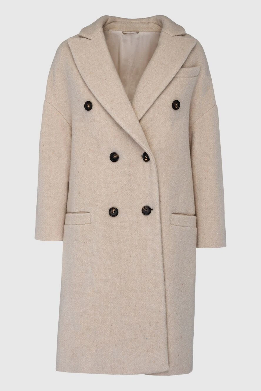 Brunello Cucinelli пальто біле жіноче 162223 - фото 1