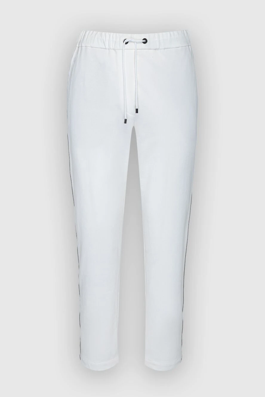 Brunello Cucinelli брюки из хлопка белые женские 162265 - фото 1