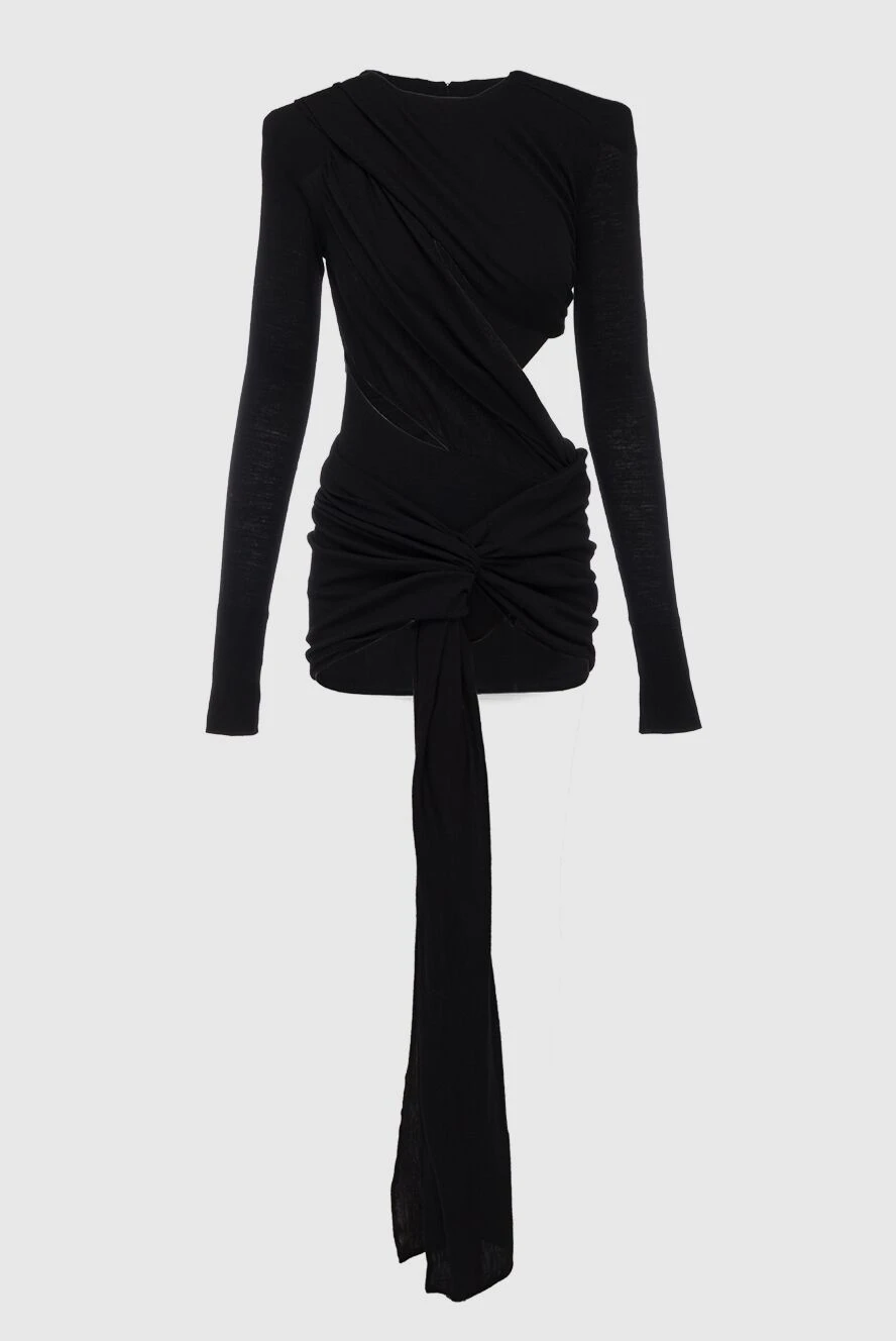 Black woolen dress for women