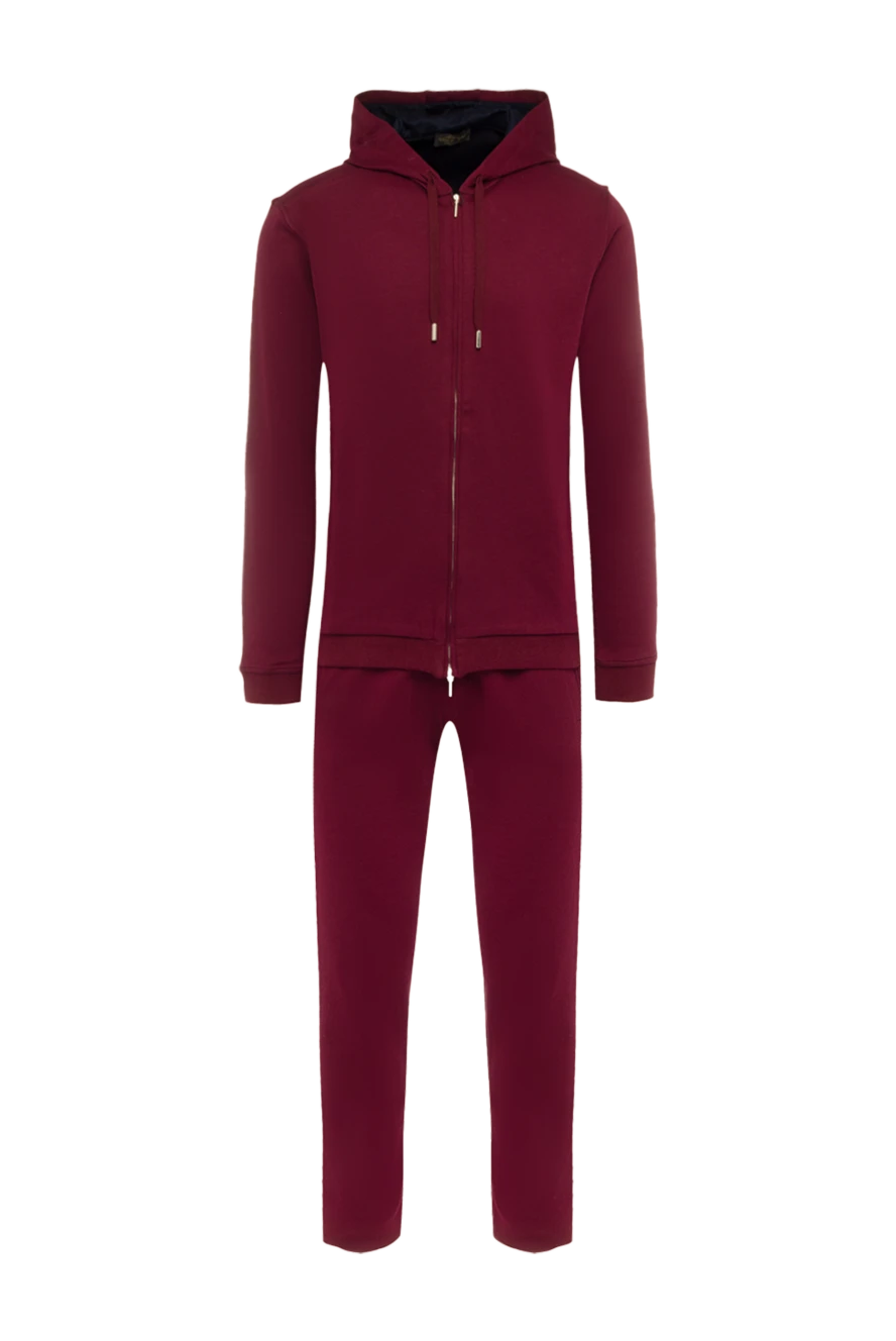 Cesare di Napoli man sports suit for men made of cotton burgundy 162517 - photo 1