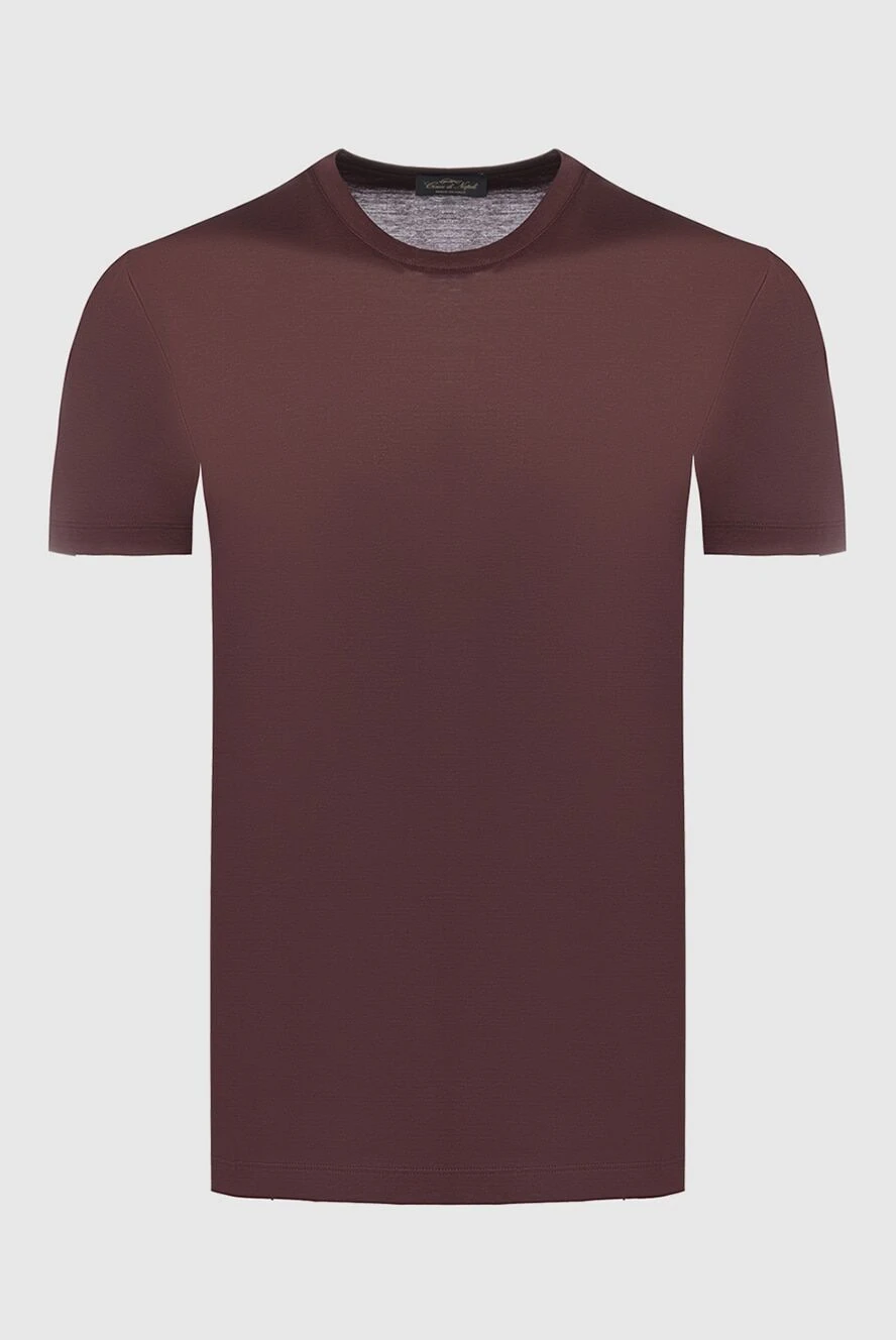 Cesare di Napoli chocolate colored t-shirt with smooth texture and round neck (markdown) 197000 - photo 1