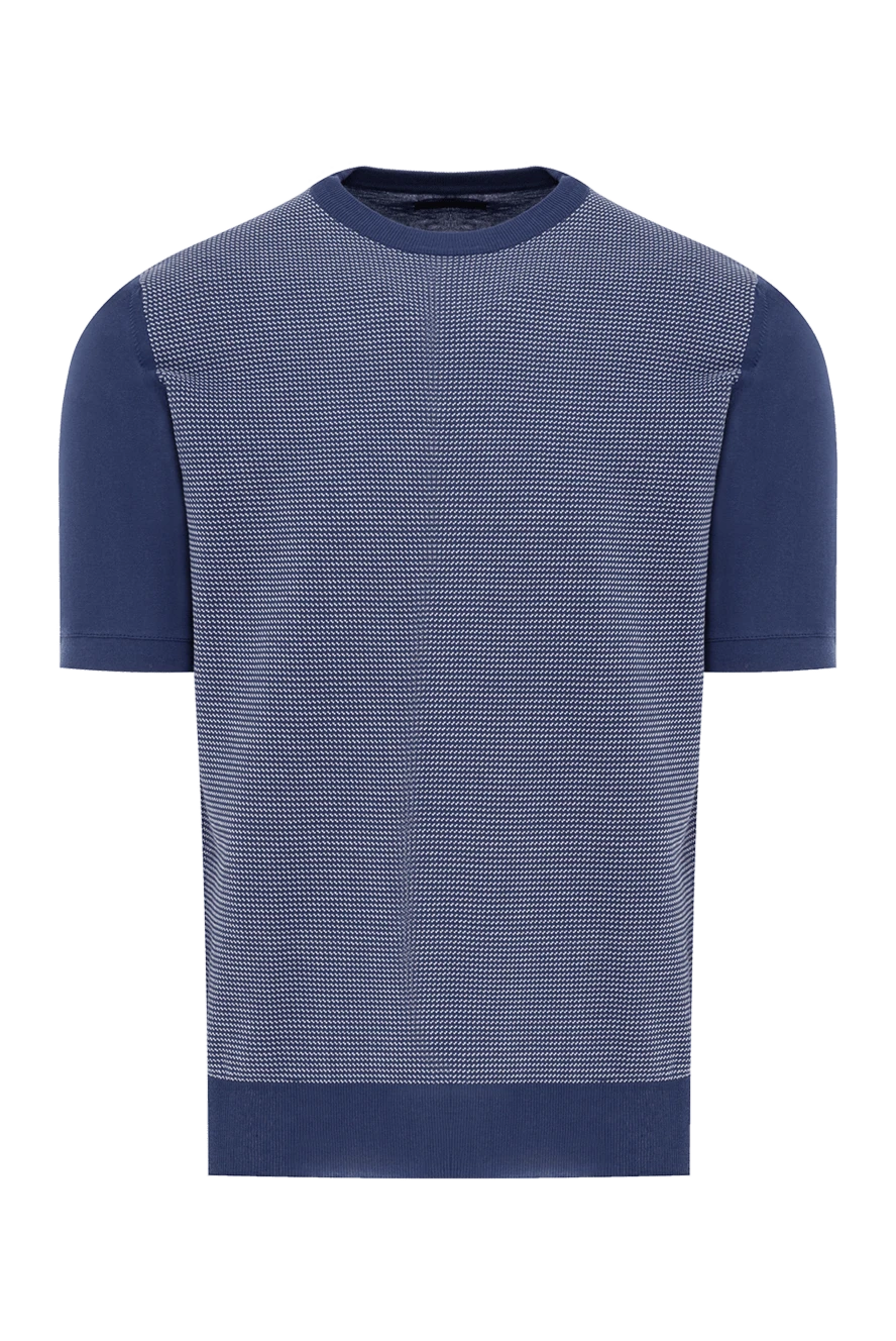 Corneliani short sleeve jumper with melange pattern in breathable cotton 162580 - photo 1