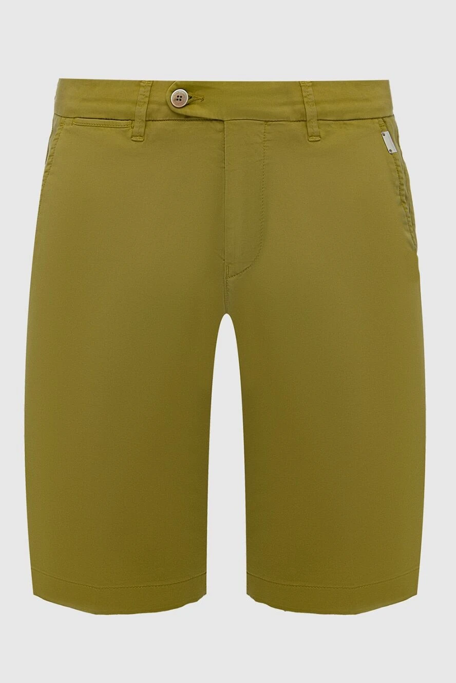Corneliani мужские шорты из хлопка и эластана зеленые мужские купить с ценами и фото 162600 - фото 1