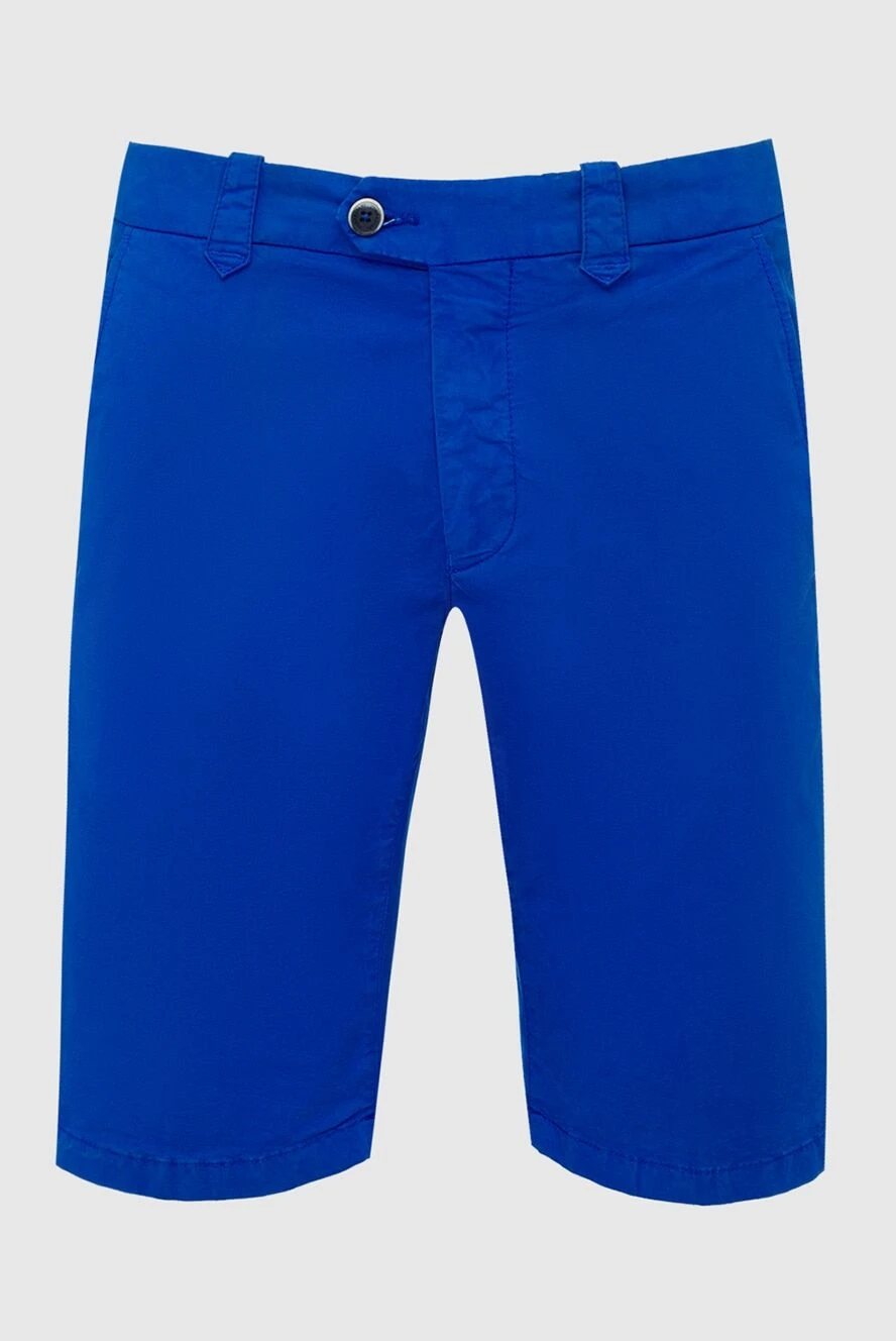 Corneliani мужские шорты из хлопка и эластана синие мужские купить с ценами и фото 162603