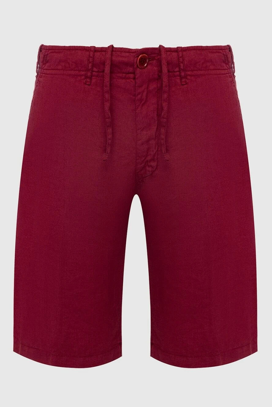 Corneliani мужские шорты из льна красные мужские купить с ценами и фото 162604