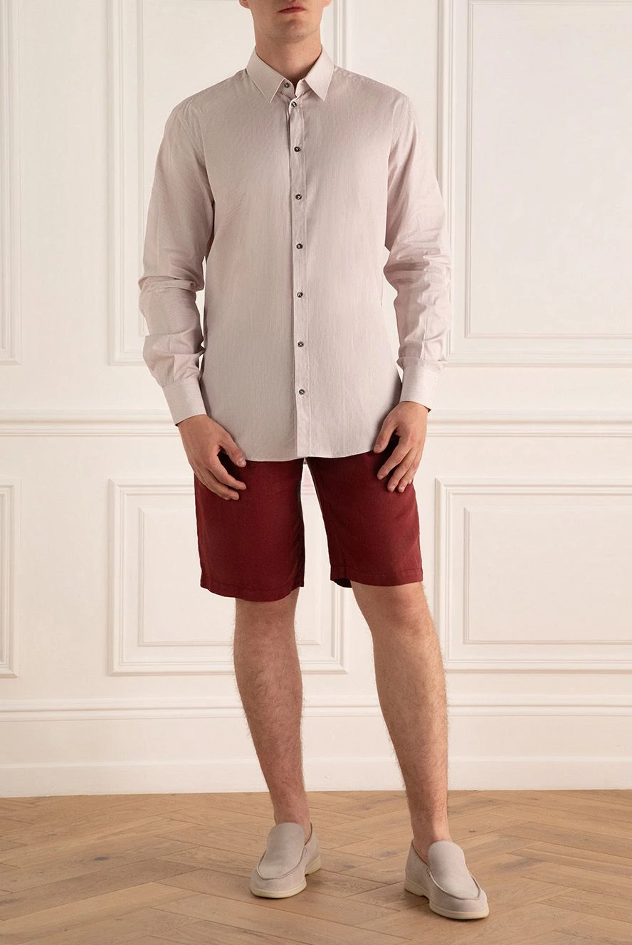 Corneliani мужские шорты из льна красные мужские купить с ценами и фото 162604 - фото 2