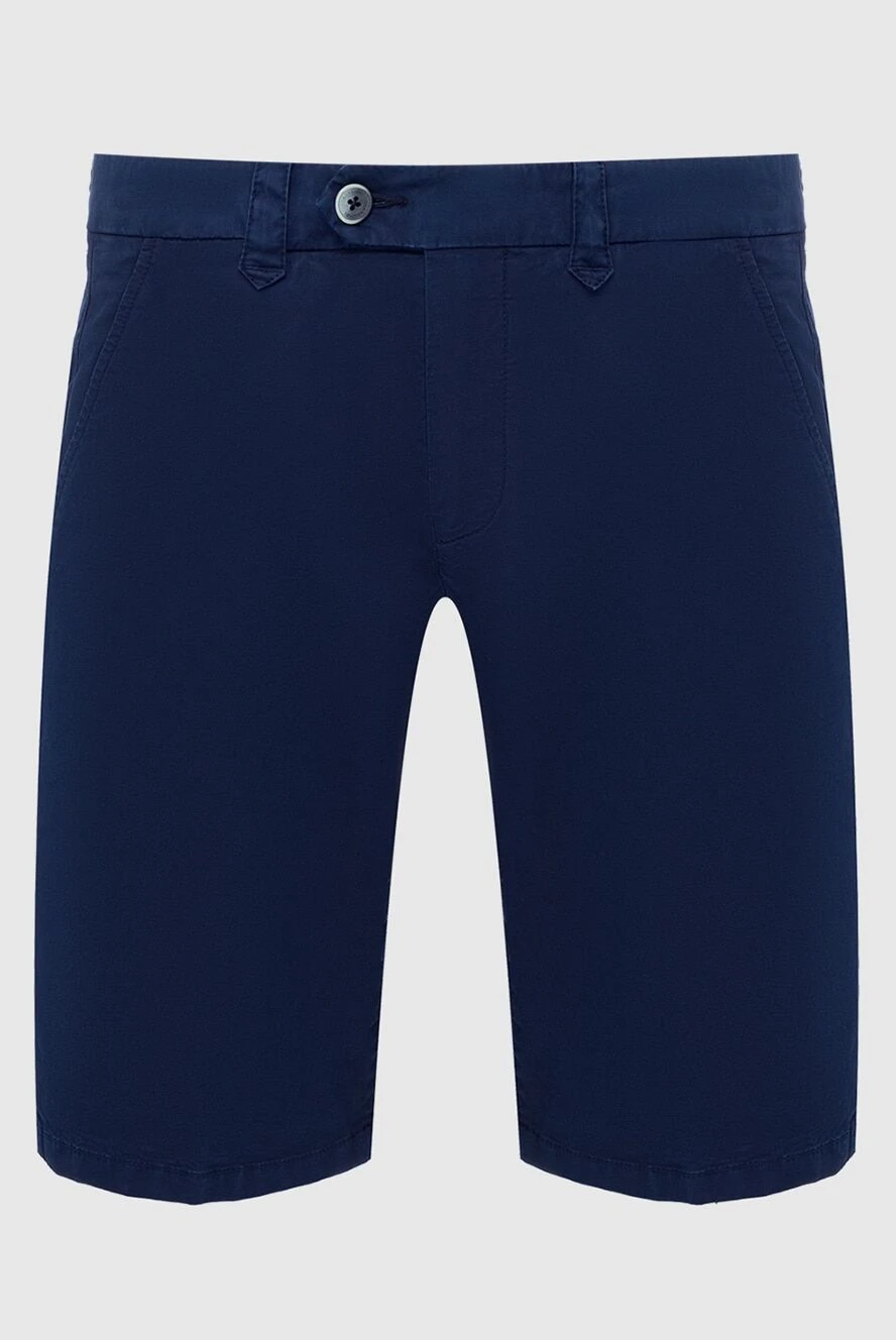 Corneliani мужские шорты из хлопка синие мужские купить с ценами и фото 162606 - фото 1