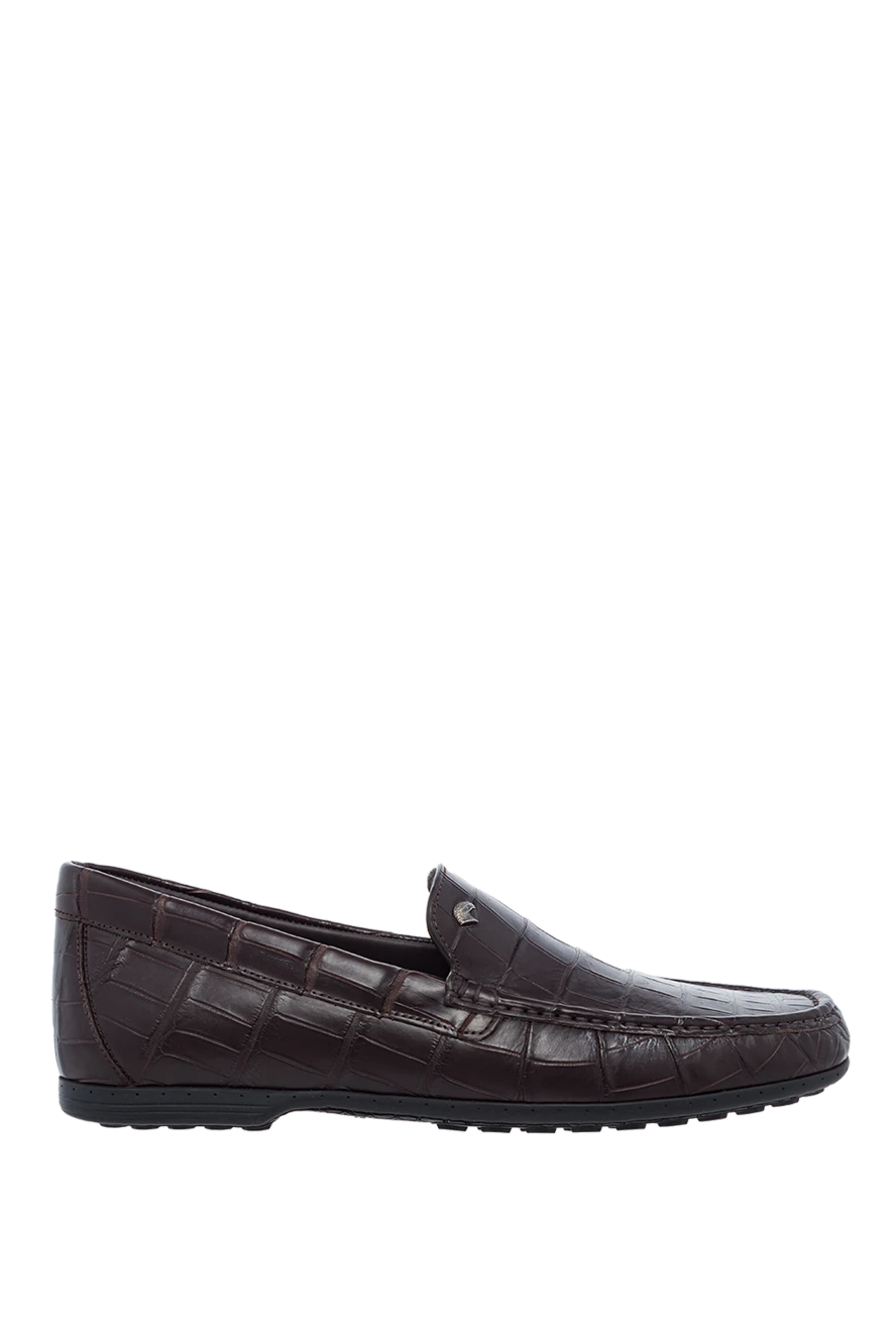 Stefano Ricci мокасини зі шкіри крокодила коричневі чоловічі 162633 - фото 1