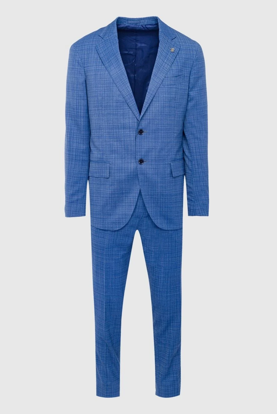 Lubiam мужские костюм мужской из шерсти синий купить с ценами и фото 162705