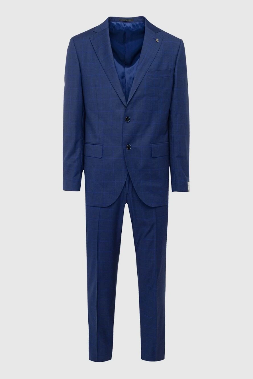 Lubiam мужские костюм мужской из шерсти синий купить с ценами и фото 162739