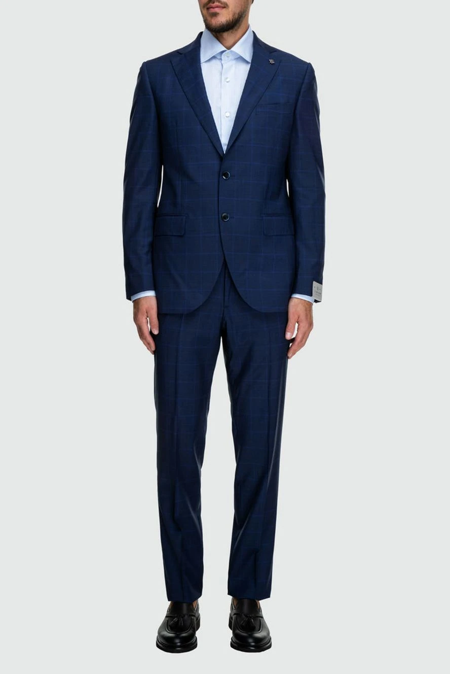 Lubiam man men's suit made of wool, blue buy with prices and photos 162739