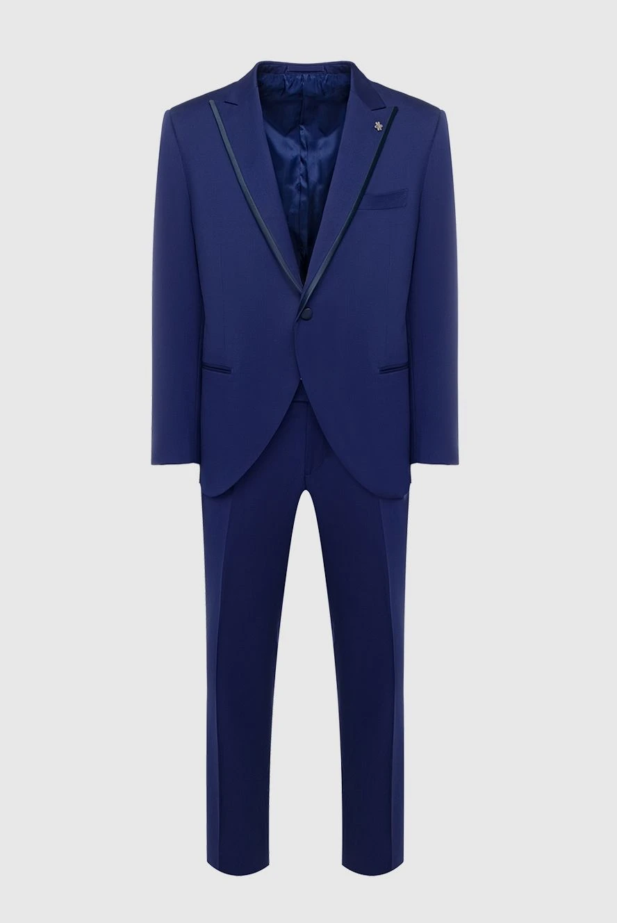 Lubiam мужские костюм мужской из шерсти синий купить с ценами и фото 162742 - фото 1