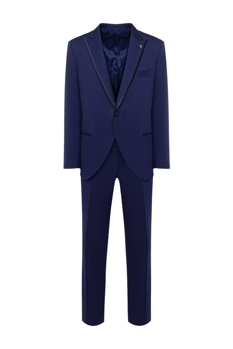 Lubiam man men's suit made of wool blue 162742 - photo 1