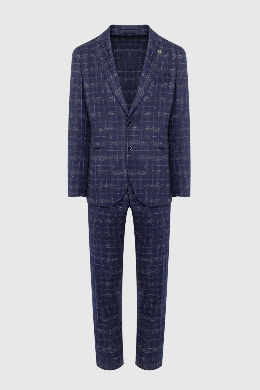 Lubiam man men's suit made of wool, blue buy with prices and photos 162743