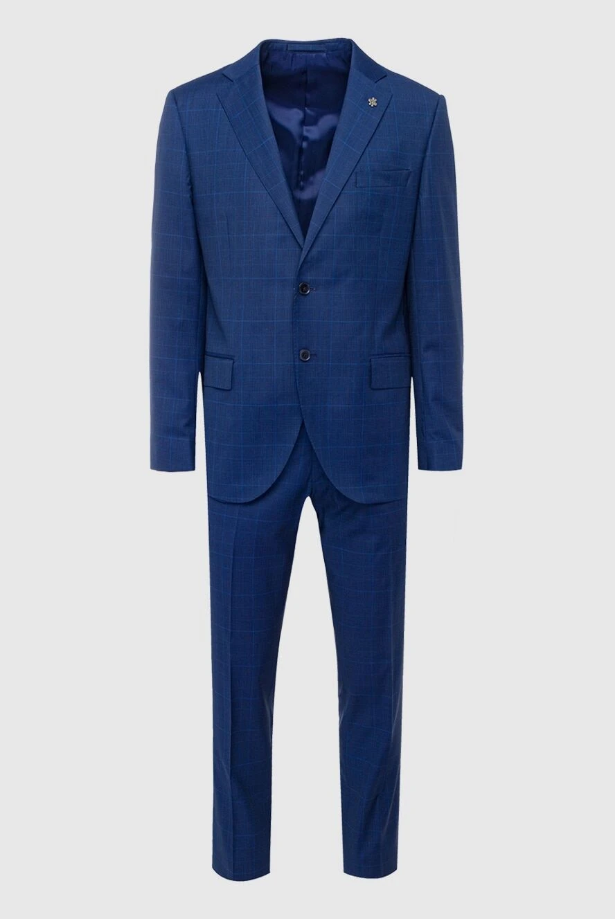 Lubiam мужские костюм мужской из шерсти синий купить с ценами и фото 162753 - фото 1